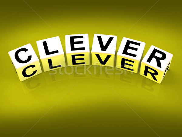 Clever Blocks Mean Adept and Intellectually Quick-Witted Stock photo © stuartmiles