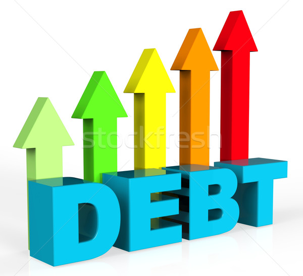 Foto stock: Deuda · financieros · obligación · deudas · crecer