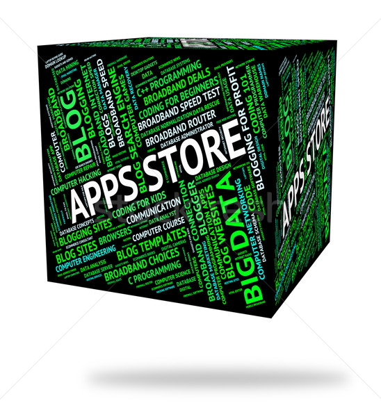 Apps Laden Einzelhandel Umsatz Anwendungen Anwendungssoftware Stock foto © stuartmiles