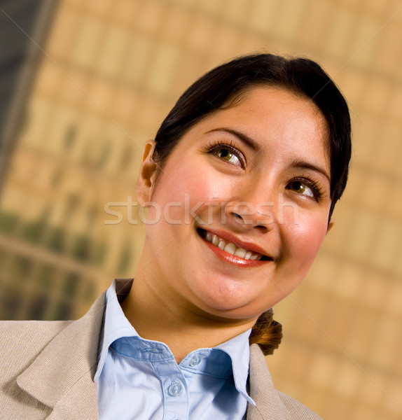 Business Woman Standing Outsite Her Company Headquarters Stock photo © stuartmiles
