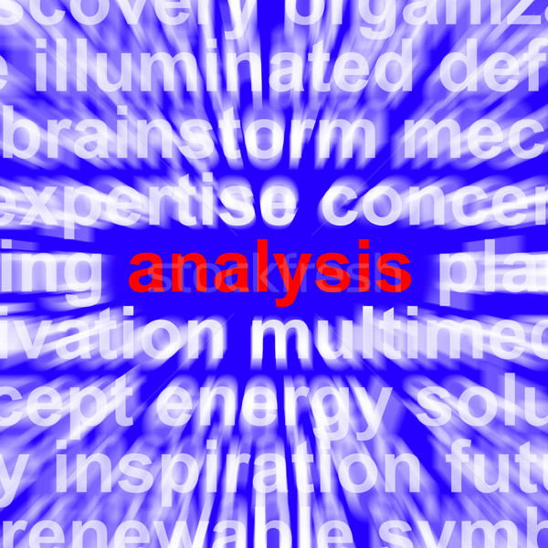 Analysis Word Showing Checking Probing And Examining Stock photo © stuartmiles