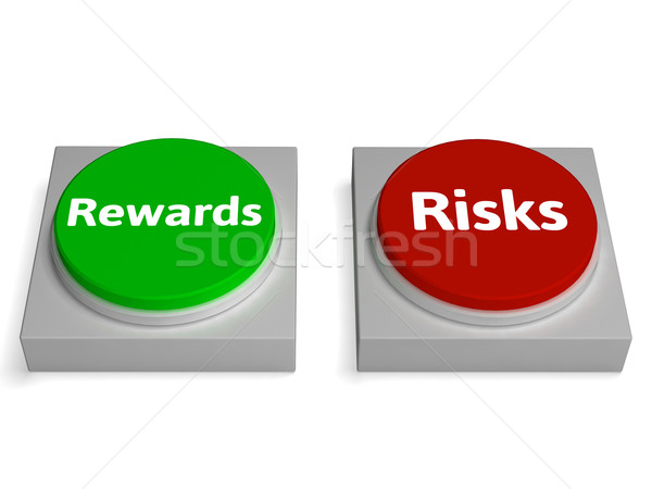 Stock photo: Risk Reward Buttons Shows Risks Or Rewards