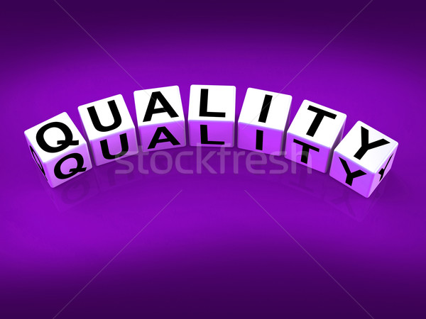 Quality Blocks Mean Qualities Traits and Aspects Stock photo © stuartmiles