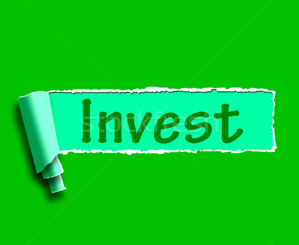 Invest Word Shows Internet Investment And Returns Stock photo © stuartmiles