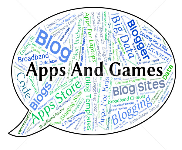 Apps Spiele Anwendungssoftware Anwendungen spielen Zeit Stock foto © stuartmiles