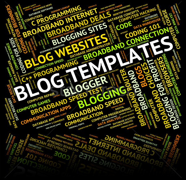 Blog Templates Represents Text Plans And Words Stock photo © stuartmiles