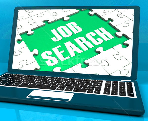 Job Search On Laptop Shows Online Recruitment Stock photo © stuartmiles