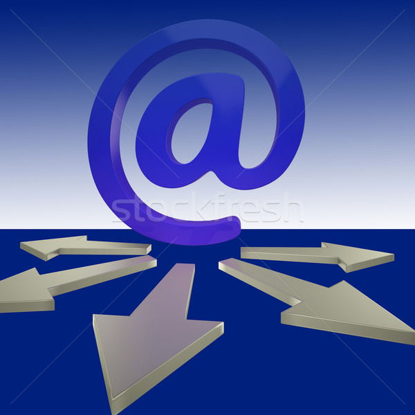 Email Arrows Shows Mailout Sent To Clients Stock photo © stuartmiles