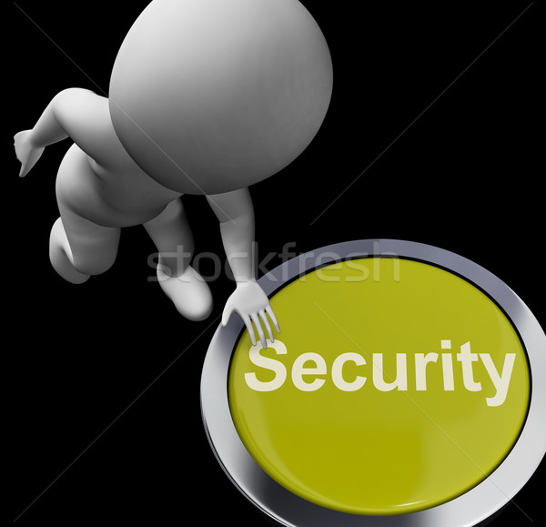 Sécurité bouton vie privée sécurité Photo stock © stuartmiles