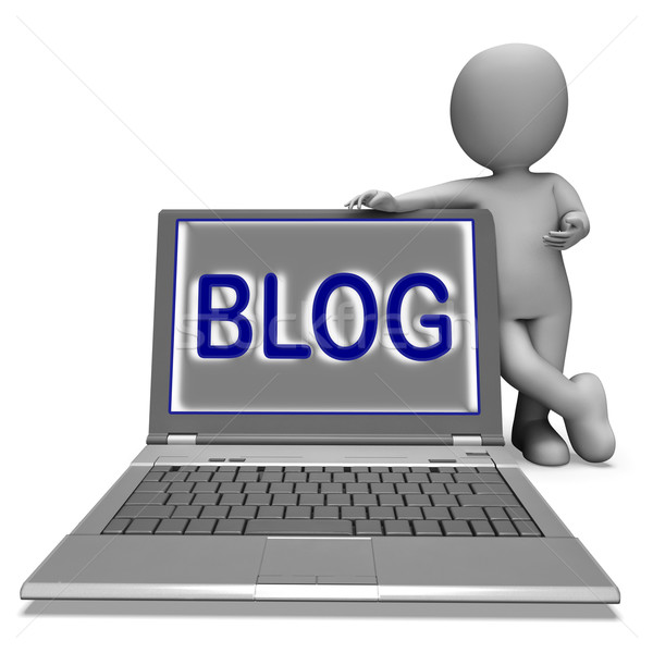 Blog laptop blogging Internet website Imagine de stoc © stuartmiles