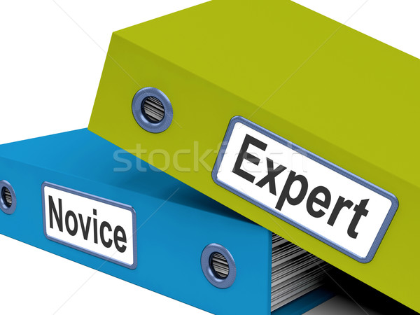 Expert Novice Folders Mean Learner And Advanced Stock photo © stuartmiles