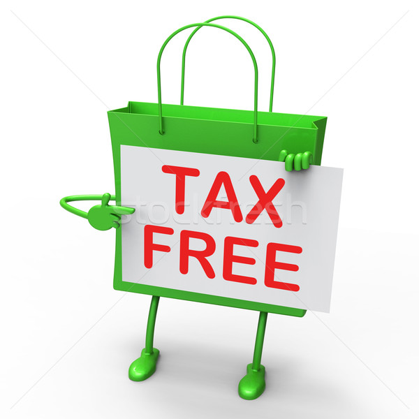 Stock photo: Tax Free Bag Represents Duty Exempt Discounts
