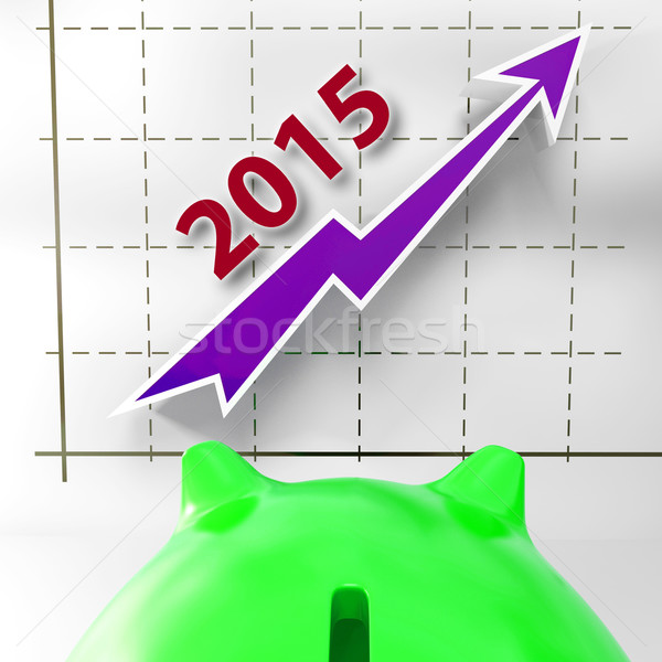 Graph 2015 Shows Financial Forecast Projecting Growth Stock photo © stuartmiles
