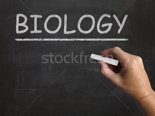 Biology Blackboard Shows Science Of Living Things Stock photo © stuartmiles