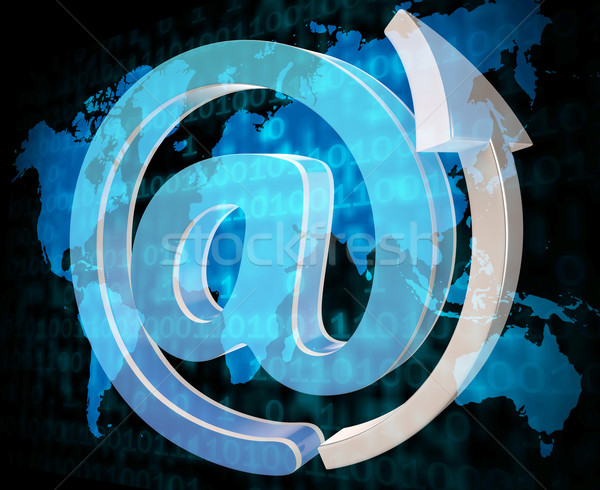 Email Sign Shows Send Message And Communicate Stock photo © stuartmiles