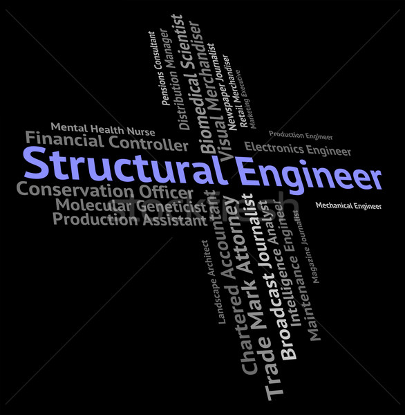 Structural Engineer Shows Employee Hire And Construction Stock photo © stuartmiles
