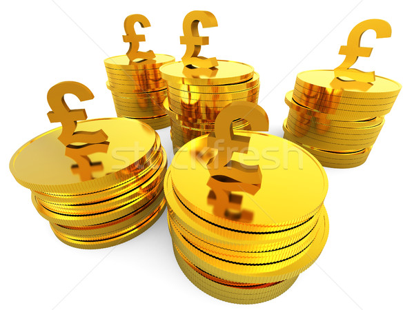 Pound Cash Represents Saved Revenue And Finance Stock photo © stuartmiles