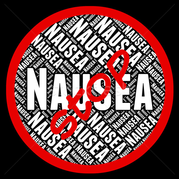 Stop Nausea Indicates Travel Sickness And Gagging Stock photo © stuartmiles
