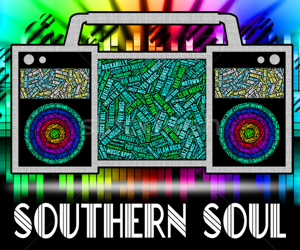 Southern Soul Means American Gospel Music And Blues Stock photo © stuartmiles