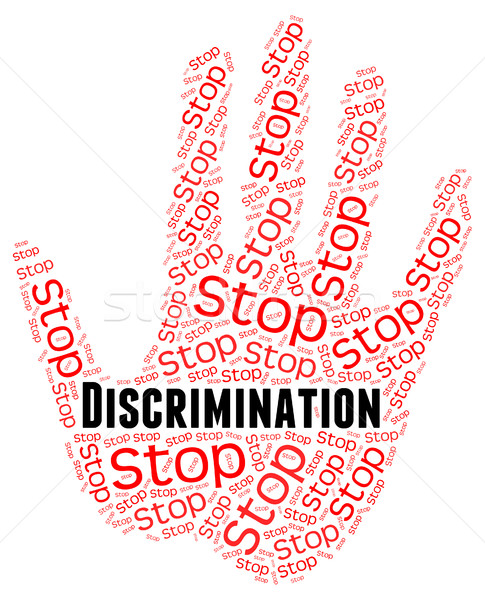 Stop dyskryminacja jeden wąski niebezpieczeństwo kontroli Zdjęcia stock © stuartmiles