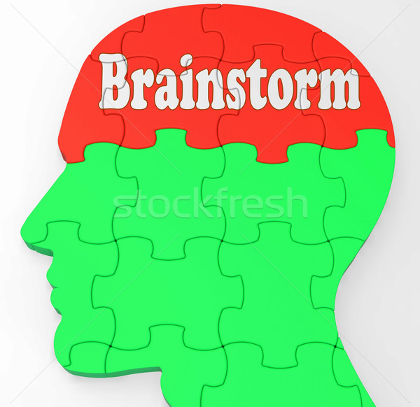 Stock photo: Brainstorm Shows Mind Thinking Clever Ideas