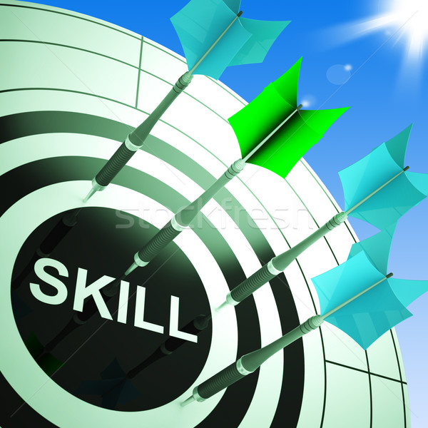 Skill On Dartboard Showing Expertise Stock photo © stuartmiles