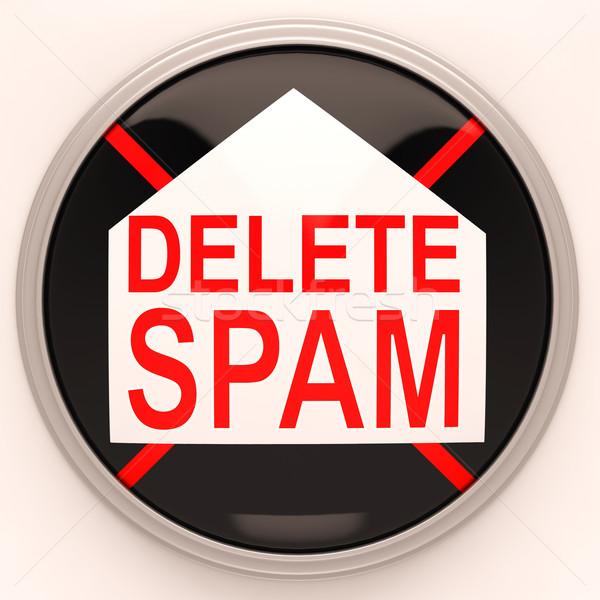 Delete Spam Shows Removing Unwanted Junk Email Stock photo © stuartmiles