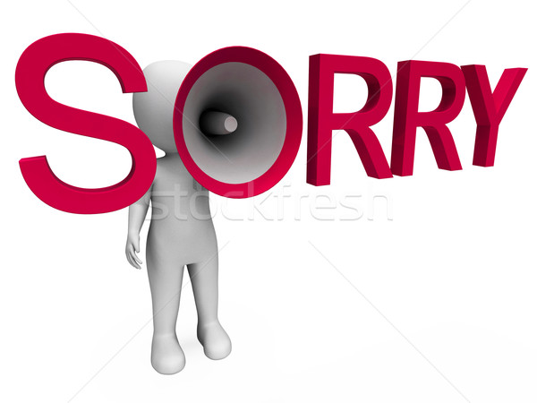 Siralmas bocsánatkérés megbánás mutat Stock fotó © stuartmiles