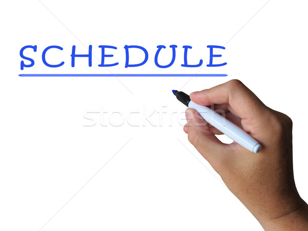 Schedule Word Shows Planning Time And Tasks Stock photo © stuartmiles