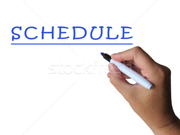 Stockfoto: Schema · woord · planning · tijd · taken · tonen