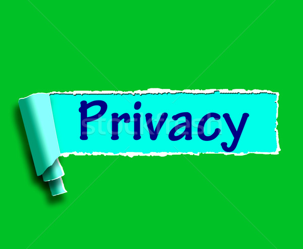 Privacy Word Shows Protection Of Confidential Information Stock photo © stuartmiles