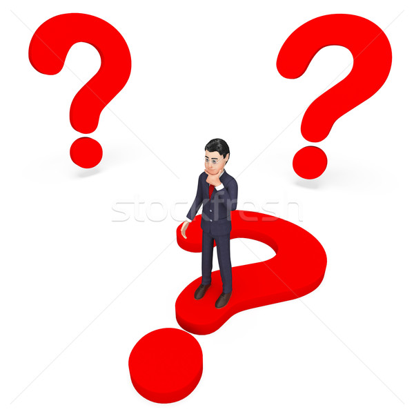 Affaires pense souvent questions points d'interrogation pense [[stock_photo]] © stuartmiles