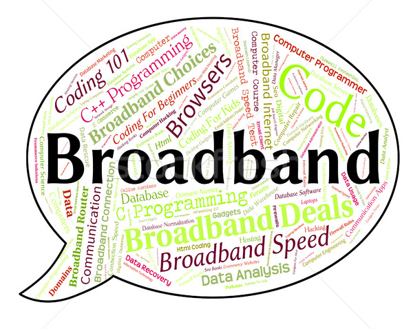 Broadband Word Represents World Wide Web And Communication Stock photo © stuartmiles