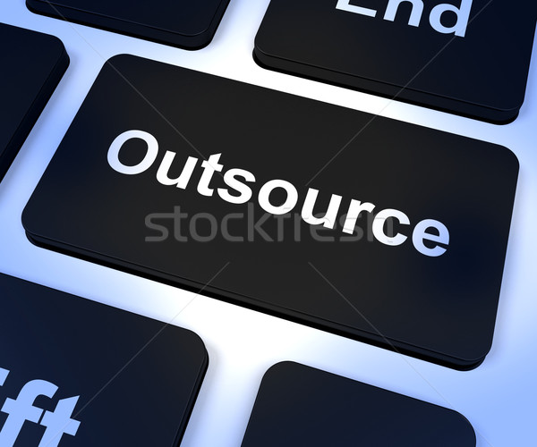 Outsource Key Showing Subcontracting And Freelance Stock photo © stuartmiles
