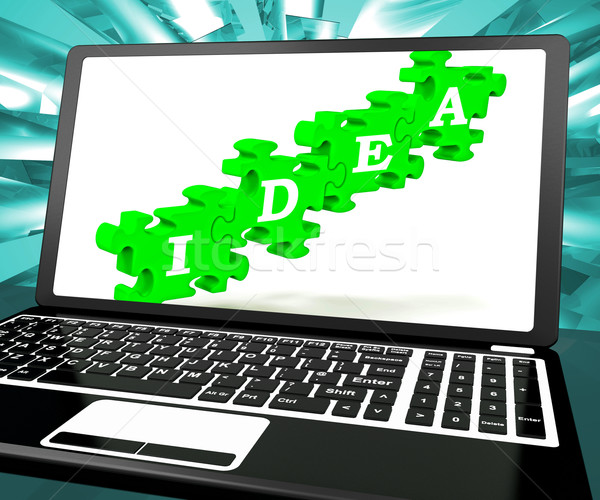 Idea laptop siti web internet creativo Foto d'archivio © stuartmiles