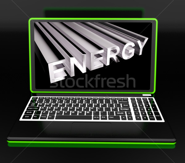 Stock photo: Energy On Laptop Showing Power