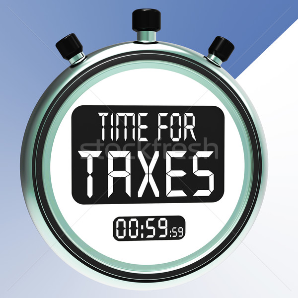 ストックフォト: 時間 · メッセージ · 課税
