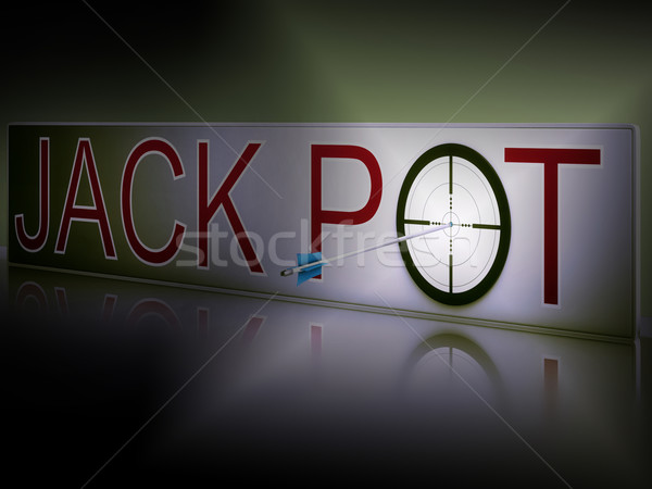 Jackpot Shows Success In Lottery Or Gambling Stock photo © stuartmiles