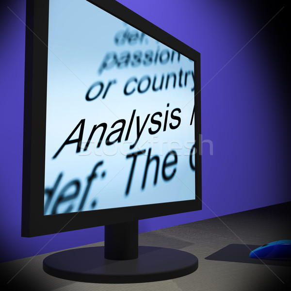 Analysis On Monitor Shows Verification Stock photo © stuartmiles