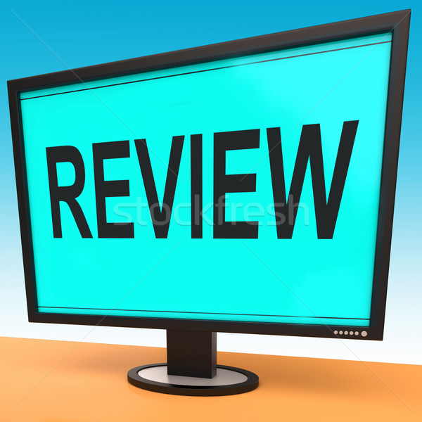 Review Screen Means Check Reviewing Or Reassess  Stock photo © stuartmiles