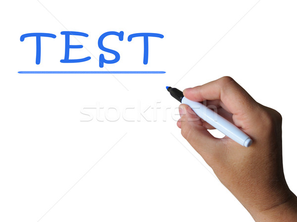 Test Wort Prüfung Beurteilung Bedeutung Stock foto © stuartmiles