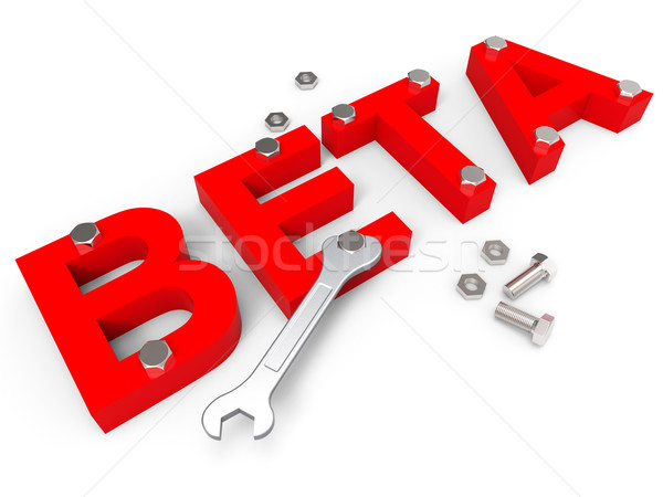Beta software programa programación descargar significado Foto stock © stuartmiles