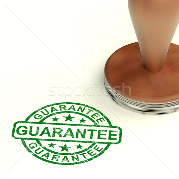 Guarantee Stamp Shows Assurance And Risk Free Stock photo © stuartmiles