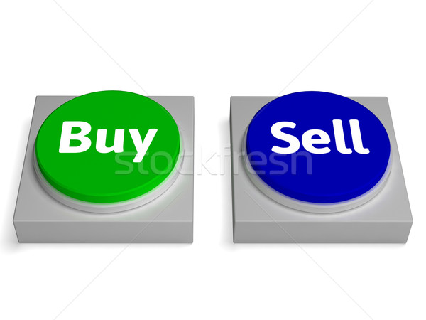 Buy Sell Buttons Shows Buying Or Selling Stock photo © stuartmiles