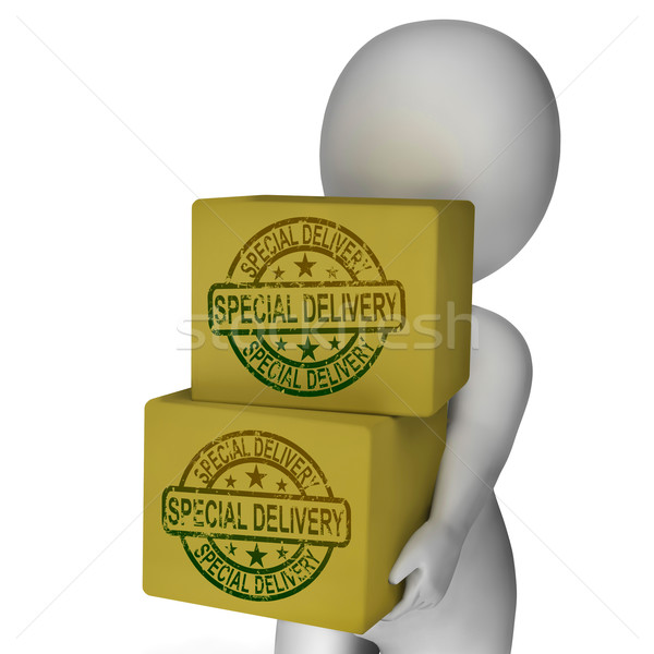 Special Delivery Boxes Mean Delivered Next Day Stock photo © stuartmiles