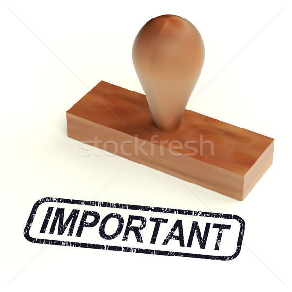 Important Rubber Stamp Shows Critical Information Stock photo © stuartmiles