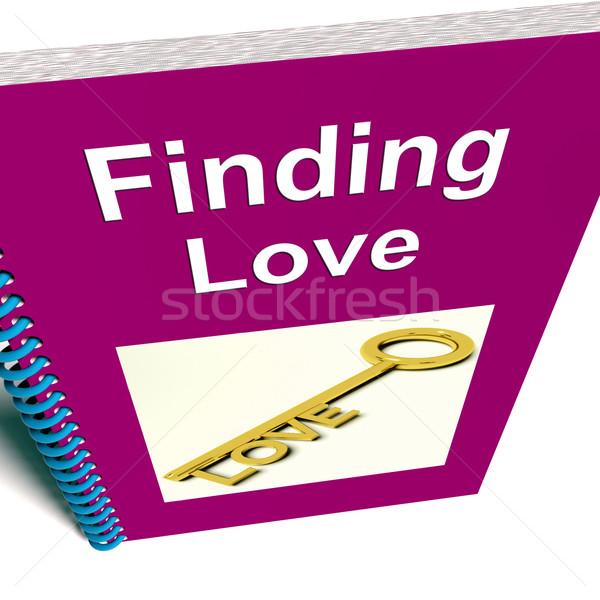 Finding Love Book Shows Relationship Advice Stock photo © stuartmiles