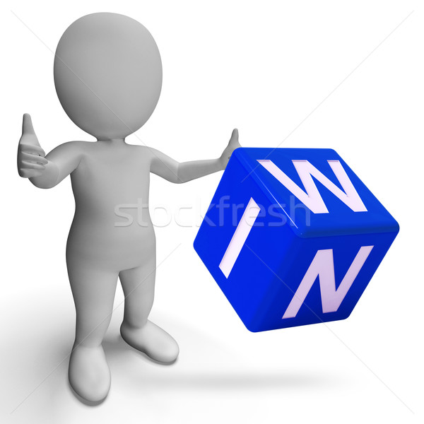 Stock photo: Win Dice Shows Success Winner Succeed