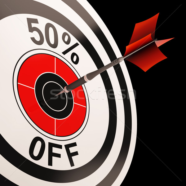 50 Percent Off Shows Percentage Reduction On Price Stock photo © stuartmiles