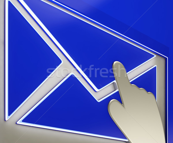Envelope Button Showing Ongoing Emails Stock photo © stuartmiles